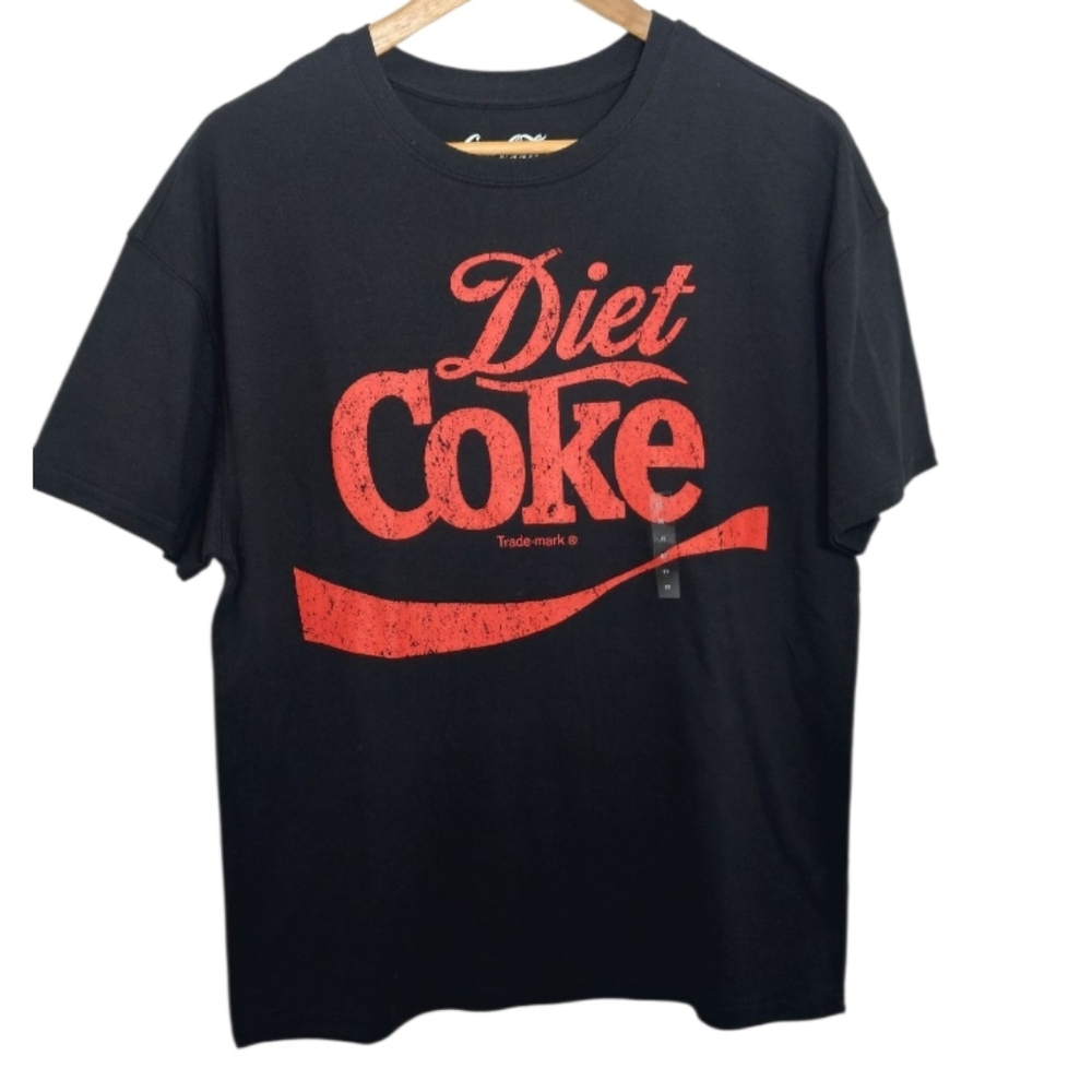 Coca Cola Diet Coke Men's Size XS Shirt Graphic Tee Top Black Red Logo Short